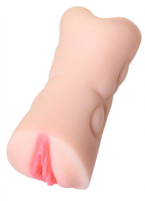 Телесный двусторонний мастурбатор Rich Fruit - вагина и анус - ToyFa - в Балаково купить с доставкой