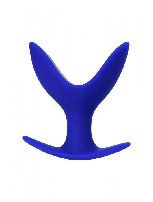 Синяя силиконовая расширяющая анальная втулка Bloom - 9 см. - ToyFa