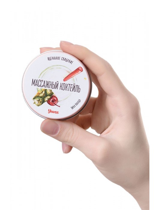 Массажная свеча «Массажный коктейль» с ароматом пина колады - 30 мл. - ToyFa - купить с доставкой в Балаково