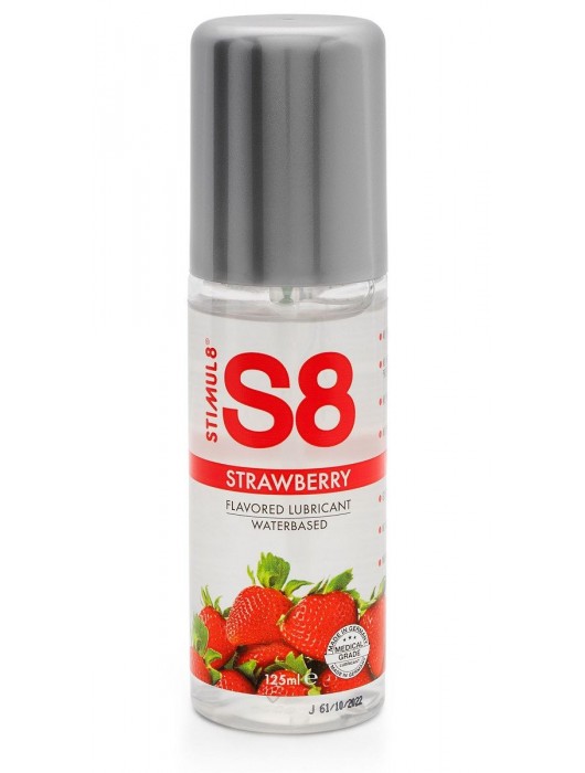 Смазка на водной основе S8 Flavored Lube со вкусом клубники - 125 мл. - Stimul8 - купить с доставкой в Балаково