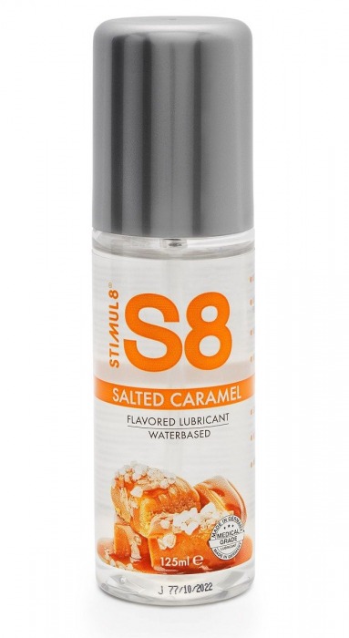 Смазка на водной основе S8 Flavored Lube со вкусом соленой карамели - 125 мл. - Stimul8 - купить с доставкой в Балаково