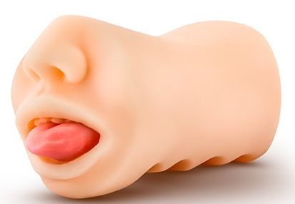 Телесный мастурбатор-ротик с язычком Oral Anne - Blush Novelties - в Балаково купить с доставкой