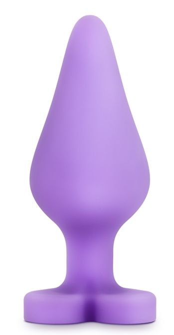 Фиолетовая анальная пробка Naughty Candy Heart Do Me Now - 8,9 см. - Blush Novelties - купить с доставкой в Балаково