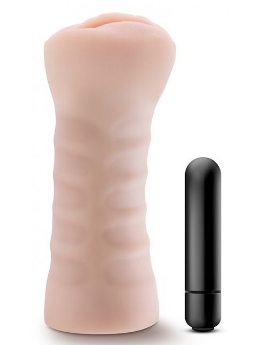 Телесный мастурбатор-вагина с вибропулей Ashley - Blush Novelties - в Балаково купить с доставкой
