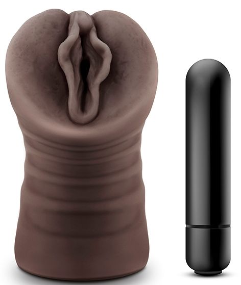 Коричневый мастурбатор-вагина Alexis - Blush Novelties - в Балаково купить с доставкой