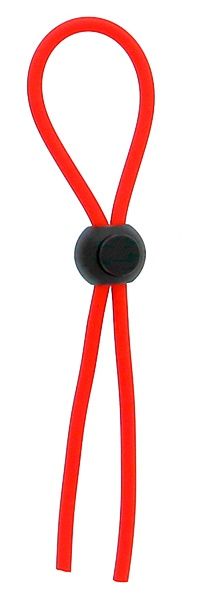 Красное эрекционное лассо с одной бусиной-утяжкой STRETCHY THIN LASSO - Dream Toys - в Балаково купить с доставкой