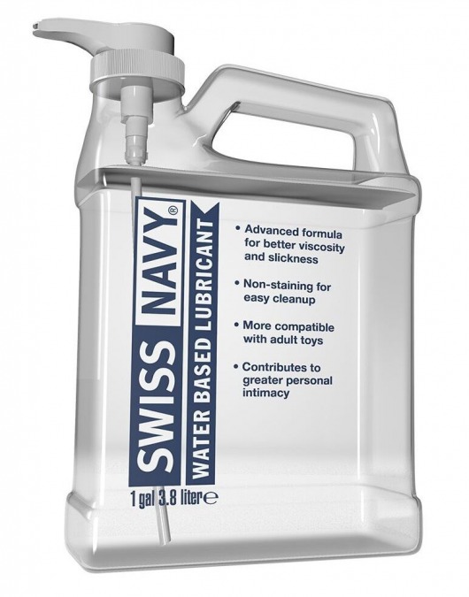 Канистра лубриканта Swiss Navy Water Based Lube на водной основе - 3,8 л. - Swiss navy - купить с доставкой в Балаково