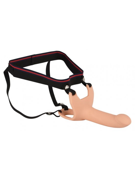 Силиконовый полый страпон на ремнях Silicone Strap-on - 16 см. - Orion - купить с доставкой в Балаково