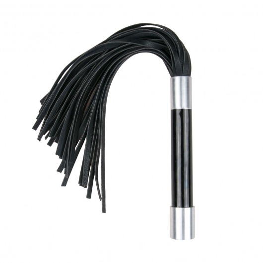 Черная плеть Easytoys Flogger With Metal Grip - 38 см. - Easy toys - купить с доставкой в Балаково