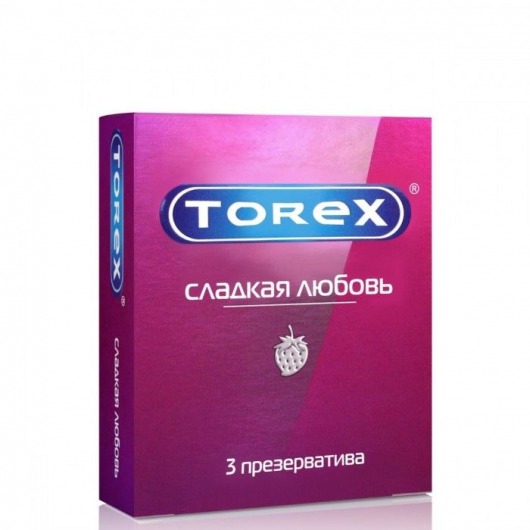 Презервативы Torex  Сладкая любовь  с ароматом клубники - 3 шт. - Torex - купить с доставкой в Балаково
