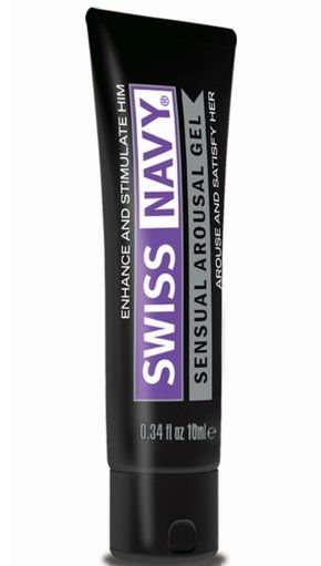 Возбуждающий гель-лубрикант на водной основе Sensual Arousal Lubricant - 10 мл. - Swiss navy - купить с доставкой в Балаково