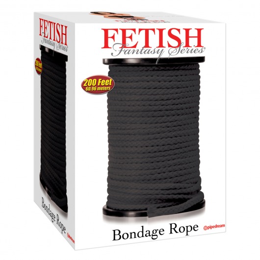 Черная веревка для связывания Bondage Rope - 60,9 м. - Pipedream - купить с доставкой в Балаково