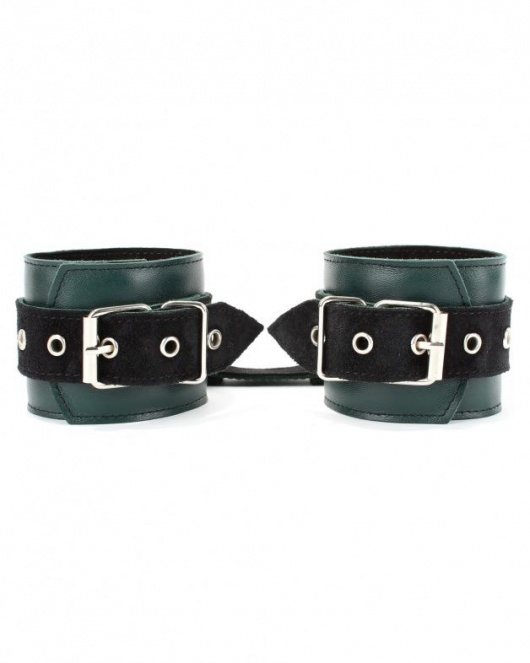 Изумрудные наручники Ladys Arsenal на карабинах - БДСМ Арсенал - купить с доставкой в Балаково
