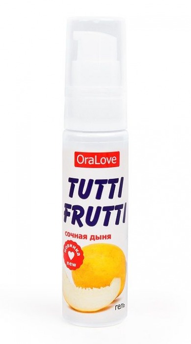 Гель-смазка Tutti-frutti со вкусом сочной дыни - 30 гр. - Биоритм - купить с доставкой в Балаково