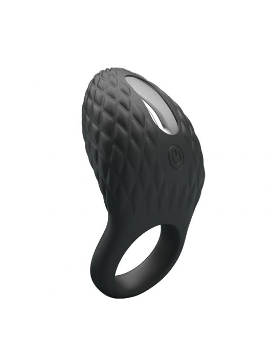 Черное эрекционное виброкольцо с рельефным дизайном Heloise - Baile - в Балаково купить с доставкой