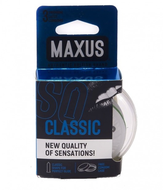 Классические презервативы в пластиковом кейсе MAXUS Classic - 3 шт. - Maxus - купить с доставкой в Балаково