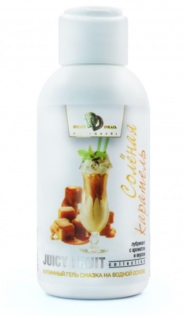 Интимный гель-смазка JUICY FRUIT с ароматом солёной карамели - 100 мл. - БиоМед - купить с доставкой в Балаково
