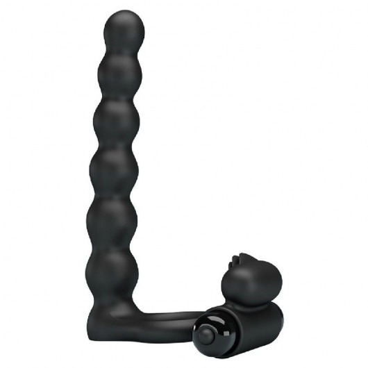 Черная насадка для двойной стимуляции Hercules Penis Sheath III - 15,3 см. - Baile - купить с доставкой в Балаково