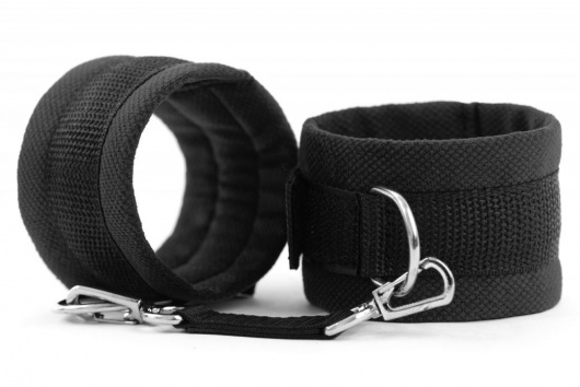 Черные наручники My rules на сцепке - БДСМ Арсенал - купить с доставкой в Балаково