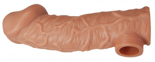 Телесная насадка на фаллос с фиксацией мошонки EXTREME SLEEVE - 15,6 см. - KOKOS - в Балаково купить с доставкой
