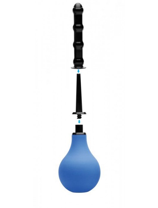 Анальный душ с 3 насадками Premium One-way Valve Anal Douche Set - XR Brands - купить с доставкой в Балаково