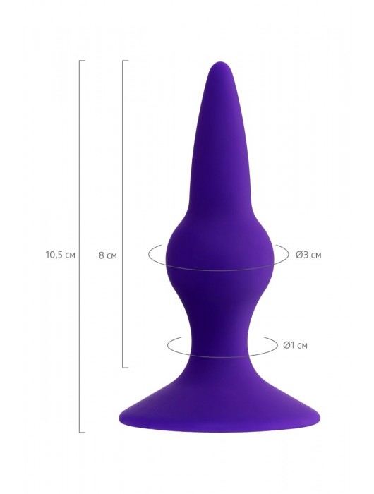 Фиолетовая анальная втулка Klapsy - 10,5 см. - ToyFa