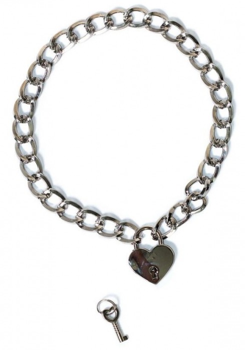 Серебристый ошейник Embrace с ключиком - Lola Games - купить с доставкой в Балаково