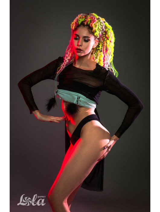 Зажимы на соски с черным пухом Euphoric - Lola Games - купить с доставкой в Балаково