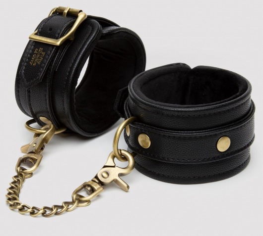 Черные оковы на ноги Bound to You Faux Leather Ankle Cuffs - Fifty Shades of Grey - купить с доставкой в Балаково