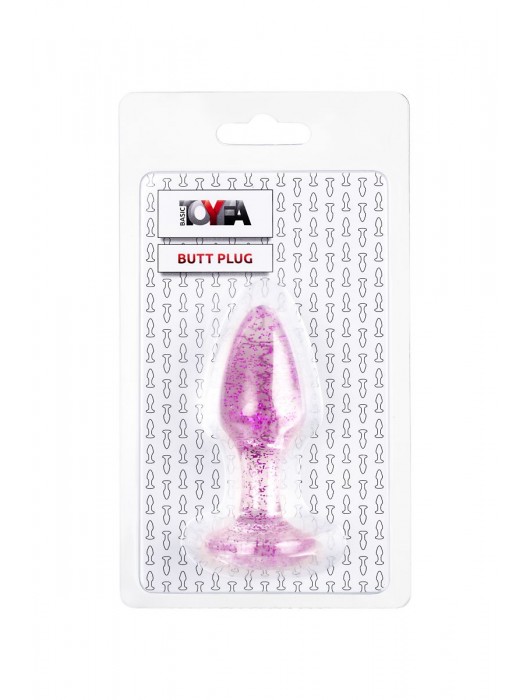 Фиолетовая акриловая анальная втулка - 8 см. - Toyfa Basic