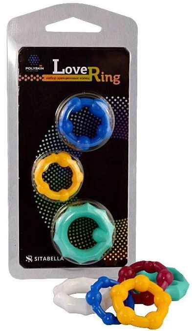 Набор из 3 цветных эрекционных колец Love Ring - Sitabella - в Балаково купить с доставкой