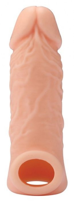 Телесная насадка EXTENDER WITH BALL STRAP 5.5 - 14 см. - Dream Toys - в Балаково купить с доставкой