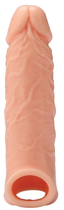 Телесная насадка EXTENDER WITH BALL STRAP 6.5 - 17 см. - Dream Toys - в Балаково купить с доставкой