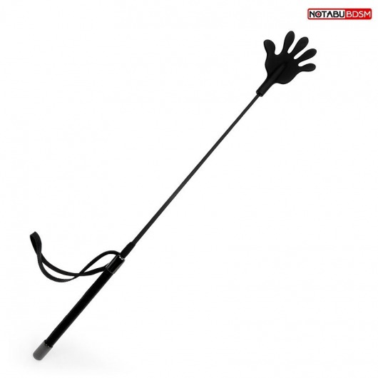 Черный стек с наконечником-ладошкой - 55 см. - Notabu - купить с доставкой в Балаково