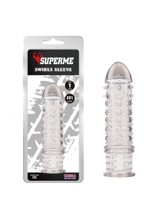Дымчатая насадка на пенис Swirls Sleeve - 16 см. - Chisa - в Балаково купить с доставкой