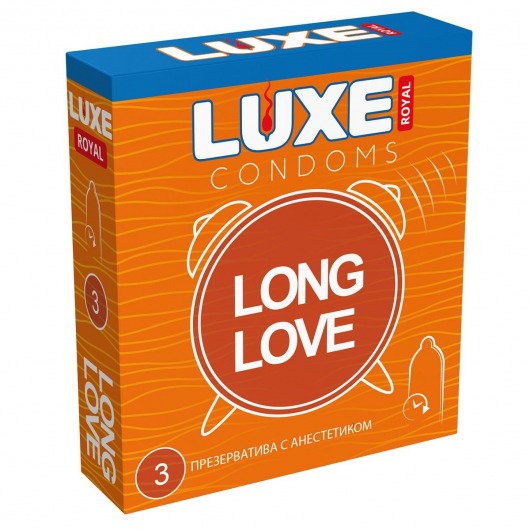 Презервативы с продлевающим эффектом LUXE Royal Long Love - 3 шт. - Luxe - купить с доставкой в Балаково