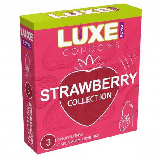 Презервативы с ароматом клубники LUXE Royal Strawberry Collection - 3 шт. - Luxe - купить с доставкой в Балаково