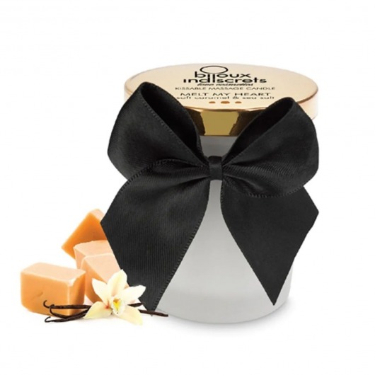 Массажная свеча Melt My Heart с ароматом карамели - 70 мл. - Bijoux Indiscrets - купить с доставкой в Балаково