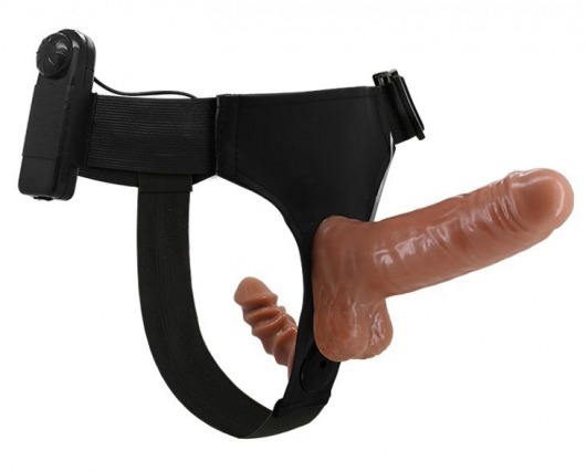 Страпон с вагинальной пробкой и вибрацией Ultra Passionate Harness - 16 см. - Baile - купить с доставкой в Балаково
