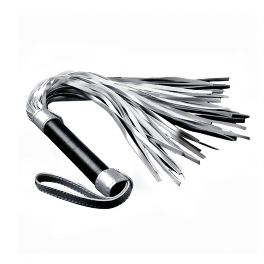 Серебристая плетка Struggle My Flogger с черной ручкой - 45 см. - Lovetoy - купить с доставкой в Балаково