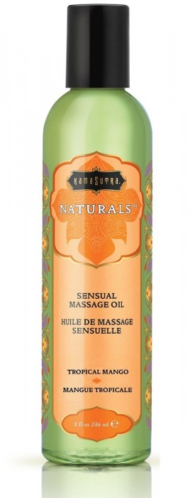 Массажное масло Naturals Tropical Mango с ароматом манго - 236 мл. - Kama Sutra - купить с доставкой в Балаково