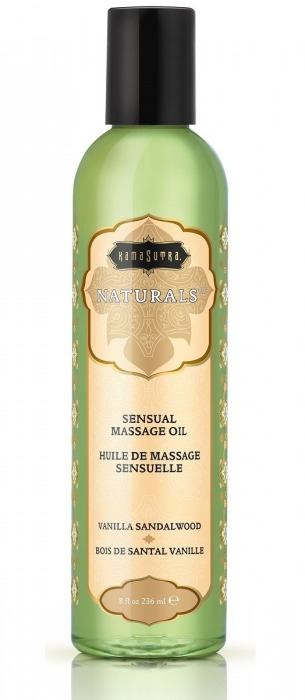 Массажное масло Naturals Vanilla Sandalwood с ароматом ванили и сандала - 236 мл. - Kama Sutra - купить с доставкой в Балаково