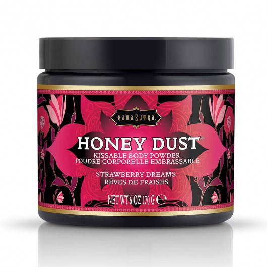 Пудра для тела Honey Dust Body Powder с ароматом клубники - 170 гр. - Kama Sutra - купить с доставкой в Балаково