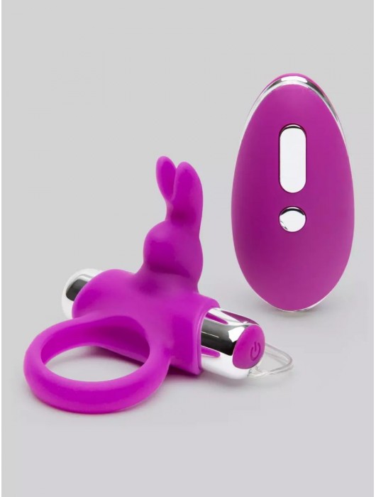 Лиловое виброкольцо с пультом ДУ Remote Control Cock Ring - Happy Rabbit - в Балаково купить с доставкой