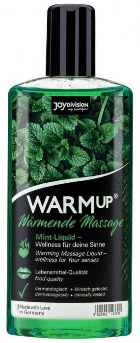 Массажное масло WARMup Mint с ароматом мяты - 150 мл. - Joy Division - купить с доставкой в Балаково