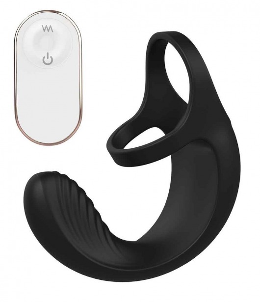Черный анальный стимулятор с эрекционными кольцами Remote Couple Teaser - Dream Toys - в Балаково купить с доставкой