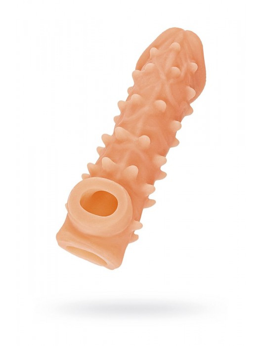 Телесная закрытая насадка с пупырышками Cock Sleeve Size S - 13,8 см. - KOKOS - в Балаково купить с доставкой