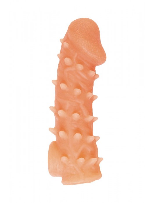 Телесная закрытая насадка с пупырышками Cock Sleeve Size S - 13,8 см. - KOKOS - в Балаково купить с доставкой