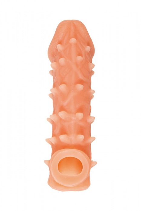 Телесная закрытая насадка с пупырышками Cock Sleeve Size M - 15,6 см. - KOKOS - в Балаково купить с доставкой