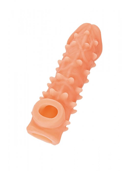 Телесная закрытая насадка с пупырышками Cock Sleeve Size L - 17,6 см. - KOKOS - в Балаково купить с доставкой